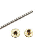 Two Pack 350mm TR8X8 Lead Screws With T8 Brass Nut For 3D Printer Z Axis And CNC Machines Beefy 8mm Diameter Acme Thread