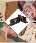 Heavy Duty Adjustable Aluminum Right Angle Spline Jig For Serious Woodworkers Featuring Wide Clamping Range To Knock Out Solid Miter Joints On Custom Frames And Drawers Quick in use for precise woodcraft joinery.