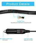 DC Car Charger For ICOM Radios Replacement Quick Charge In Vehicle Power Adapter with copper wire and metal plug details