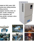 Beefy 380V Ac Variable Frequency Drive For Cnc Machines With Massive Heat Sink And Quiet Fan Delivering Killer Heat Dissipation Plus Smooth Speed Control For Low Noise Performance And Wide Range Use While Staying Rock Solid Under Heavy Loads.