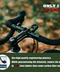 Out Front Bike Computer Mount For Garmin Edge GPS Devices on bicycle handlebars in natural setting, weighs 21 grams