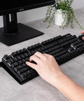 Black Acrylic Tilted Keyboard Stand For Ergonomic Typing With Silicone Anti Slip Strip, 17 By 5.7 Inch Keyboard Tray on desk