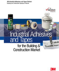 Industrial adhesives and tapes for building and construction market, showcasing variety of 3M products