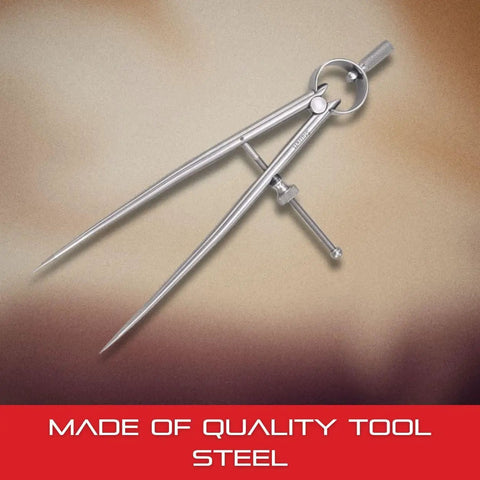 Pro Grade Toolmakers Spring Type Caliper And Divider With Bow Spring And Hardened Fulcrum Stud 6 Inch Size on gradient background