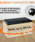 4 Pack Ball Bearing Rollers 360 Degree Swivel Casters Self Adhesive Mini Caster Wheels used on wooden furniture