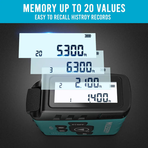 No Brainer 3 In 1 Laser Tape Measure With App Sync For Easy Data Transfer, 130 Feet Laser Distance Meter, 16 Feet Waterproof Digital Tape, Area Volume Pythagorean Mode, Rechargeable Battery And Fast App Connectivity, memory up to 20 values display