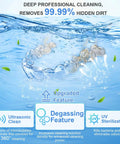 Dope Ultrasonic Retainer Cleaner Machine With 48kHz Power 4 Modes And Timer 240ML Dental Pod cleaning dentures underwater