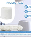 Image of 4 Pack HAC 504 Humidifier Wicking Filter Replacement for Honeywell HCM Series next to a humidifier, showing product size and details.