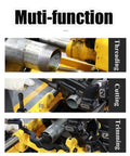 Heavy Duty Electric Pipe Threader Machine For Construction 220V 750W showing threading, cutting, and trimming features in action.