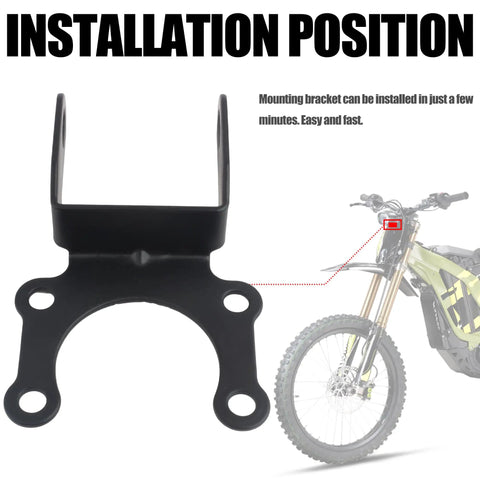 Installation of Dirt Bike Headlamp Mount Bracket for Long Light Bars, fits Light Bee X Segway X160 X260 Talaria Sting MX3 MX4 R