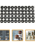 Ten Sheets Of Round 1 To 50 Waterproof Number Labels Self Adhesive Identification Stickers For Organization Filing Toolboxes Lockers Office Supplies Inventory And Labeling Projects At Home Or In The Office. Round 1-50 PVC sticker sheet