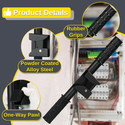 Manual Rope Puller Tool For Fish Tape And Wire Tug, Heavy Duty Wire Tugger Gripper with rubber grips and alloy steel.