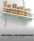 Solid Setup 9 Tier Over The Door Pantry Organizer Built Tough To Store Spices And Jars with jars on a heavy duty metal rack.
