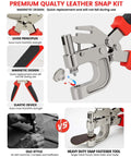 Heavy Duty Snap Fastener Tool Kit With Built In Hole Punch, 40 Sets Four Color Metal Snaps For Boat Cover Repair with magnetic design