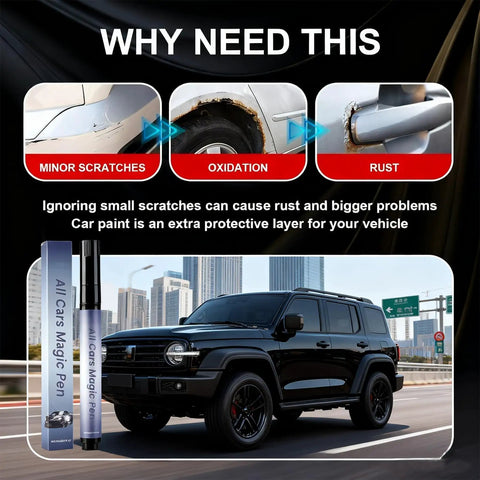 Scratch Fix Pen For Cars That Actually Works Weatherproof Touch Up Pen For Minor Clear Coat Scratches Quick Fix shown with SUV