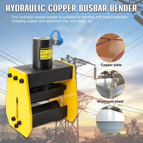Heavy Duty 20T Hydraulic Busbar Bender For Copper And Aluminum, designed for bending copper, aluminum, and iron plates.