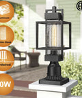 Dusk To Dawn Outdoor Post Lights Two Pack No Fuss Black Sand Finish With Bubble Glass Auto On Off Sensor Energy Saving