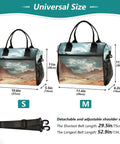 Insulated Lunch Bag for Outdoor Adventures With Desert Landscape Clouds Design sizes S and M with strap and dimensions