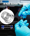 Top Drawer 2ML Clear Borosilicate Glass Autosampler Vials With No Fuss 9 425 Screw Threads for secure sealing and testing.