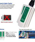 RJ45 Crimp Tool Kit For Ethernet Cabling With Network Cable Tester showing LED display and detachable part feature