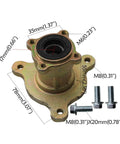 Close-up of axle bearing hub with dimensions for Beefed Up Complete 30 Inch Rear Axle And 48V 1000W Electric Differential Motor Kit