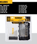 12 Piece Black And Gold Drill Bit Set With Premium Finish Impact Driver Bits For Metal Plastic And Wood packaging