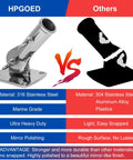 Top Tier Marine Grade 316 Stainless Steel Flagpole Holder With Rock Solid Heavy Duty Adjustable Outdoor Wall Bracket For Houses mirror polish comparison with inferior materials.