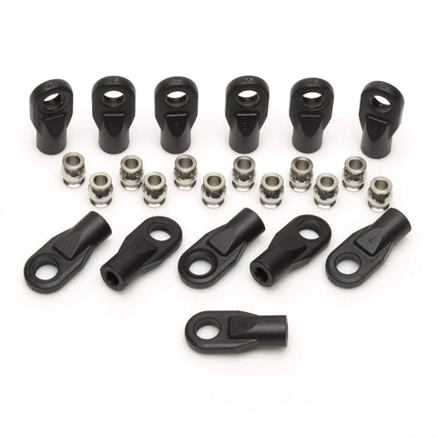 Incision Rod Ends With Pivot Balls Set Of 12 For Smooth Steering And Linkage Beefy Ball Joint Ends For RC Cars And Auto Projects Pro Grade Durable Aluminum Construction Ready To Install. Black aluminum RC rod ends with pivot balls, 12-piece set