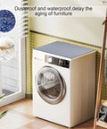 Washer with 2 Pack Washer Dryer Dust Cover Mats Top Protector Pads For Washing Machines And Dryers Absorbent 23x23 Inches on top.