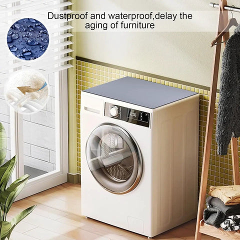Washer with 2 Pack Washer Dryer Dust Cover Mats Top Protector Pads For Washing Machines And Dryers Absorbent 23x23 Inches on top.