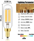 Dimmable E12 LED Bulb 8W Equal 100W Daylight 4000K 360 Degree Beam T6 T25 Candelabra Replacement For Chandeliers Ceiling Fans