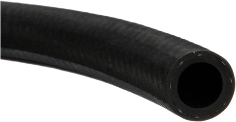 Gates heater hose, 1/2 in ID, 6 ft, black rubber, close-up of hose end