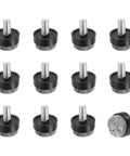 12 Pack Black Adjustable Furniture Levelers M6 Screw In Pads With Felt Base To Stamp Out Wobble And Guard Floors With Nailed Perfection During Quick Room Refreshes.