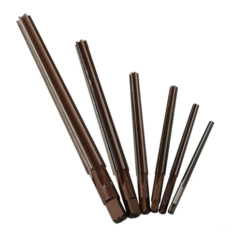 Hand Reamers Set For Pin Fit And Hole Sizing, Alloy Steel, 6 Flutes, Straight Shank, H8 Precision, 3mm to 10mm, displayed side by side.