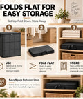 Heavy Duty Moving Storage Bins That Make Dealing With Clutter A Snap Featuring Sturdy Handles Secure Zipper And Quick Fold Layout For Bulky Coats And All Your Seasonal Stash, compact folded design for easy storage.
