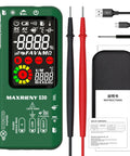 Digital Multimeter With Infrared Thermometer And Rechargeable Battery, 9999 Counts Voltmeter, Capacitance, Diode Tester Display