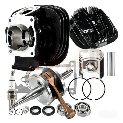 Heavy Duty 66 Mm Bore Cylinder Head Gasket And Crank Seal Kit Built For Yamaha Blaster Atv, includes gasket, crankshaft, piston, and seals.