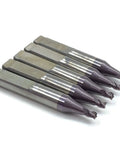 5-piece 2.5mm End Milling Cutter Solid Carbide RIC05304B B3320 WC011A set for precise milling on laser key machines