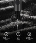 Mini Cordless USB Rechargeable Drill With Eight Attachments Pen Style Portable Power Tool close-up with drill bit on surface