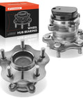 Rear Wheel Bearing And Hub Assembly Pair For Nissan Rogue 2014-2020, Rogue Sport 2017-2022, Qashqai 2017-2019, FWD Only, 5-Lug
