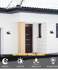 4 Pack Dusk To Dawn Gooseneck Barn Lights With Wall Mount, 7 Inch Exterior Black Sconce With Gold Interior for house exterior