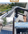 Solid Setup Balcony Railing Height Extender For Temporary Outdoor Security Upgrades With Hella Tough Horizontal Guardrail System, various installation angles.