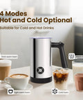 4 In 1 Milk Frother And Steamer With 10 6 Oz Capacity Electric Foam Maker For Lattes Cappuccinos and Chocolate