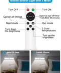 Remote control for Wireless Under Cabinet Lights With 48 LED Motion Sensor And Remote Control Rechargeable Stick On Magnetic Night Lights For Kitchen Bedroom And Stairs Four Pack.