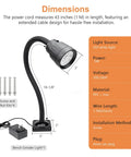 Hella Bright 5W Led Bench Grinder Work Light Fixture Upgrade For Boss Level Grind Precision And Killer Visual Clarity Across Your Entire Weekend Garage Workshop Space with flexible neck and power cord.