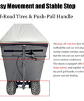 Pro Level Heavy Duty 7 Drawer Cold Rolled Steel Tool Chest With Hella Major Load Capacity And Rugged Powder Coated Finish Mobile Shop Cart showcasing off-road tires and push-pull handle.