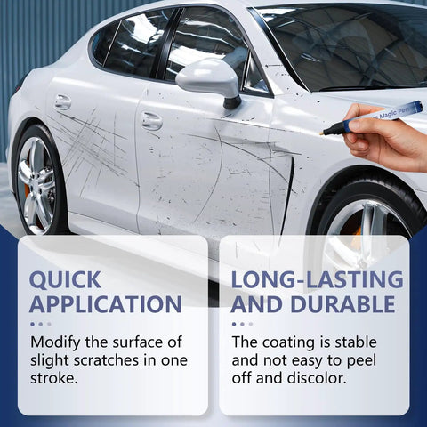Universal Car Scratch Remover Pen 2 Pack, Quick Fix For All Colors used on white car to conceal scratches.