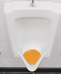 Industrial Strength Urinal Screen 10 Pack Citrus Mango Fresh Odor Control For Schools, Restaurants, Offices in white urinal