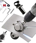 Titanium Drill Nibbler Attachment For Electric Drills Pro Grade Sheet Metal Cutter Tool Kit with adapter, goggles, wrenches