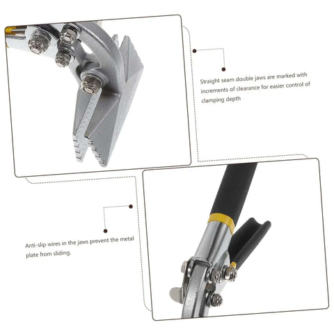 Close-up of Beefy Pro Grade Metal Bender Kit highlighting anti-slip jaws and clamping depth for 150 75 series light steel